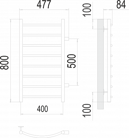 Классик П8 400х800 бп500 Полотенцесушитель  TERMINUS Дзержинск - фото 3