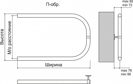 Эконом П-обр AISI 32х2 500х500 Полотенцесушитель  TERMINUS Дзержинск - фото 3