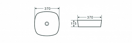 Раковина накладная Terminus Классик 370х370х115 Дзержинск - фото 3