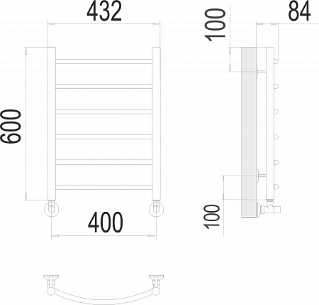 Классик П6 400х600 Полотенцесушитель  TERMINUS Дзержинск - фото 3