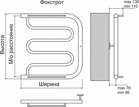 Фокстрот AISI 32х2 500х400 Полотенцесушитель  TERMINUS Дзержинск - фото 4