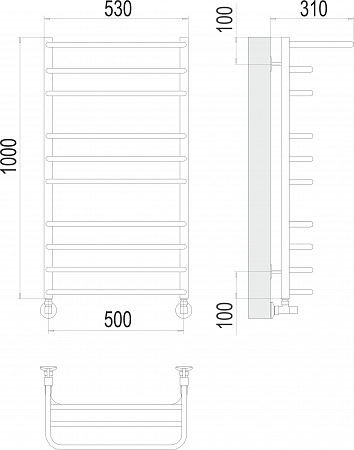 Арктур П10 500х1000 Полотенцесушитель  TERMINUS Дзержинск - фото 3