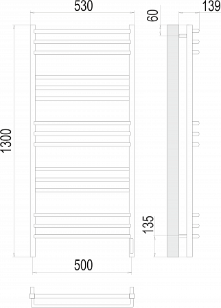 Соренто П15 500х1300 электро (sensor quick touch) Полотенцесушитель  TERMINUS Дзержинск - фото 3