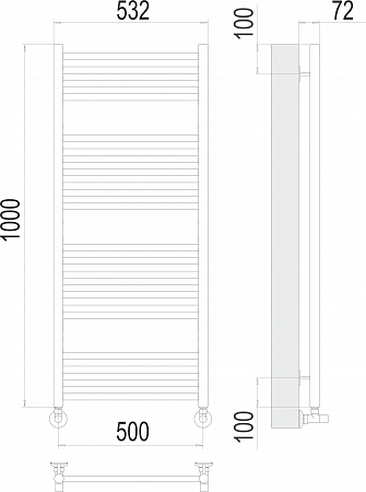 Аврора П20 500х1000 Полотенцесушитель  TERMINUS Дзержинск - фото 3