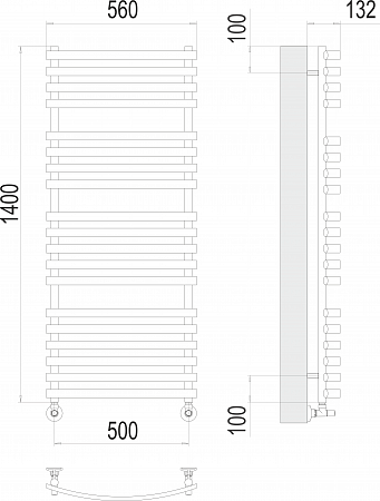 Капри П19 500х1400 Полотенцесушитель  TERMINUS Дзержинск - фото 3