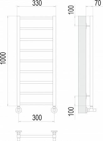 Контур П9 300х1000 Полотенцесушитель  TERMINUS Дзержинск - фото 3