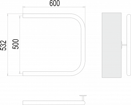 П-обр AISI 32х2 500х600 Полотенцесушитель  TERMINUS Дзержинск - фото 3