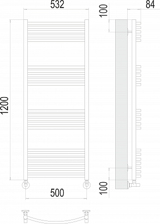 Классик П22 500х1200 Полотенцесушитель  TERMINUS Дзержинск - фото 3