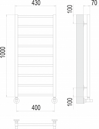 Контур П9 400х1000 Полотенцесушитель  TERMINUS Дзержинск - фото 3